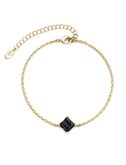 Parure et Coffret Simple Square - Doré et Noir - Image 2