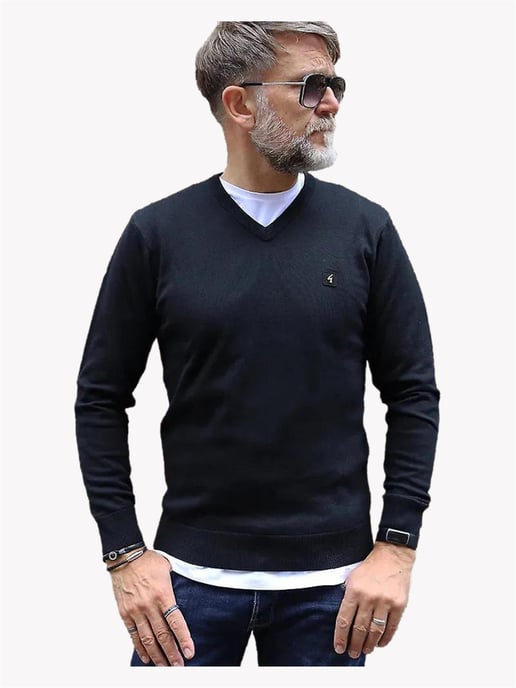 Gabicci | Mens V-Neck Knitwear Jumper - Image 1