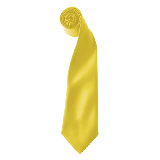 Premier Colours Mens Satin Clip Tie (Pack of 2) (Sunflower) - Image 1