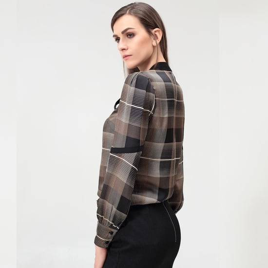 Tartanskjorta med Ascot-slips - Image 6
