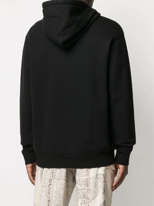 Schwarzer Kapuzenpullover mit aufgesprühtem Logo von Palm Angels Paris - Image 2
