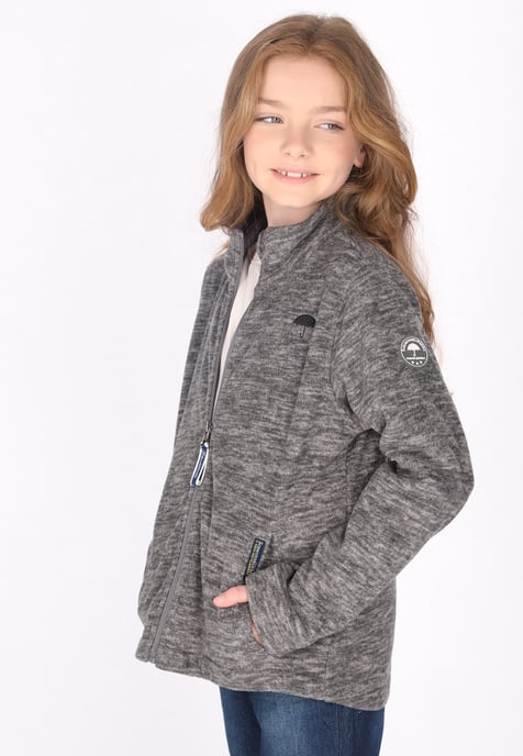 Schmuddelwedda fleece jacket Grey melange - Image 3
