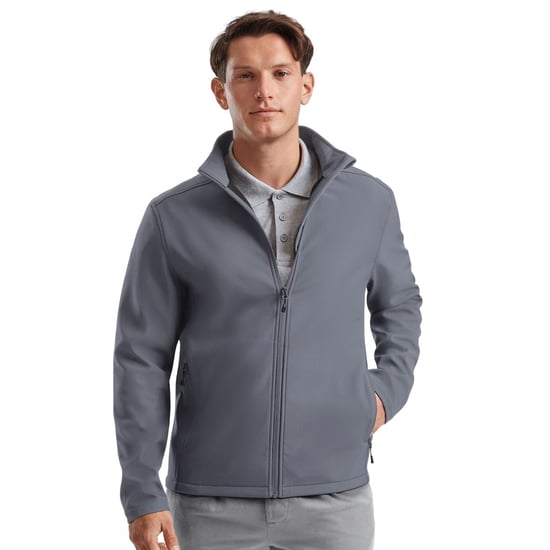 Russell Mens Essential Soft Shell Jacket (Iron Grey) - Image 2
