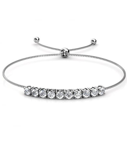 Rund kristall Mia set - Silver och kristall - Image 2