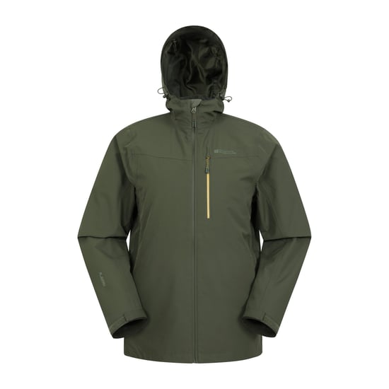 Mountain Warehouse Mens Brisk Extreme Colour Block Vattentät Jacka (Grön) - Image 1