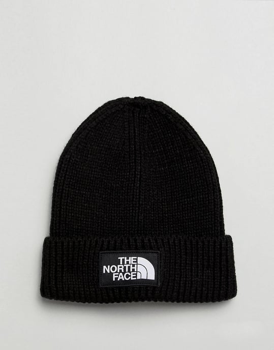 The North Face Mens Tnf Logo Box Cuffed Beanie In Black