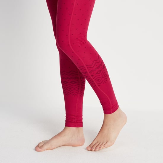 Snowdon Womens Thermal Base Layer Legging Cerise Fairisle