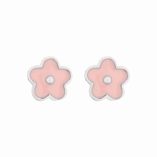 Luxenter 925 Sterling Silver rodiumpläterade örhängen - Blomma - Image 1