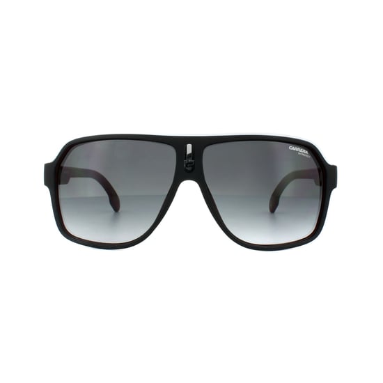 Carrera Sunglasses 1001/S BLX 9O Black White Red Dark Grey Gradient