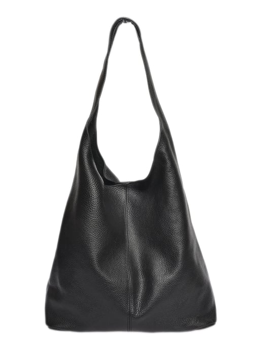 Carla Ferreri Black Leather Bag