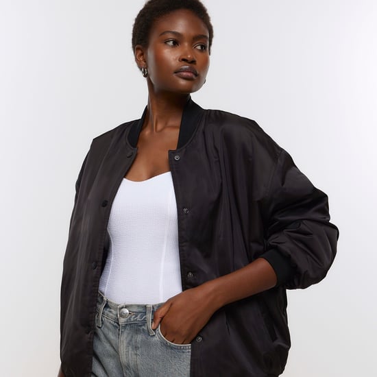 River Island Womens Bomber Jacket Black