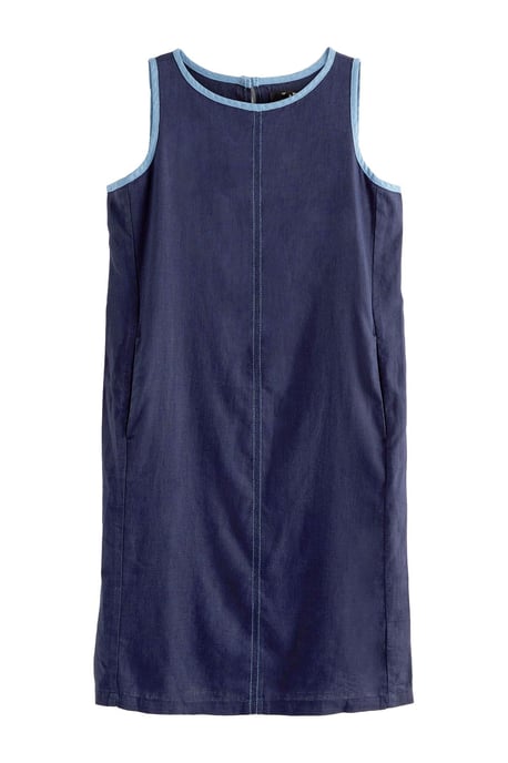 Sleeveless Linen Shift Dress