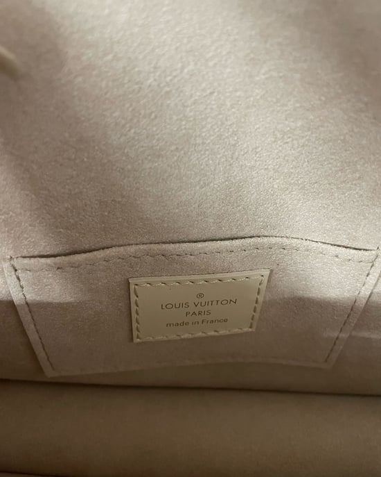 Louis Vuitton Dauphine East West Broderie Anglaise Handbag in Beige Calfskin Leather - Image 3