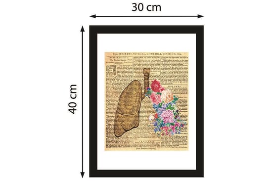 2in1 Flowery Lung Poster Self Adhesive DIY Wall Sticker, Living room wall sticker
