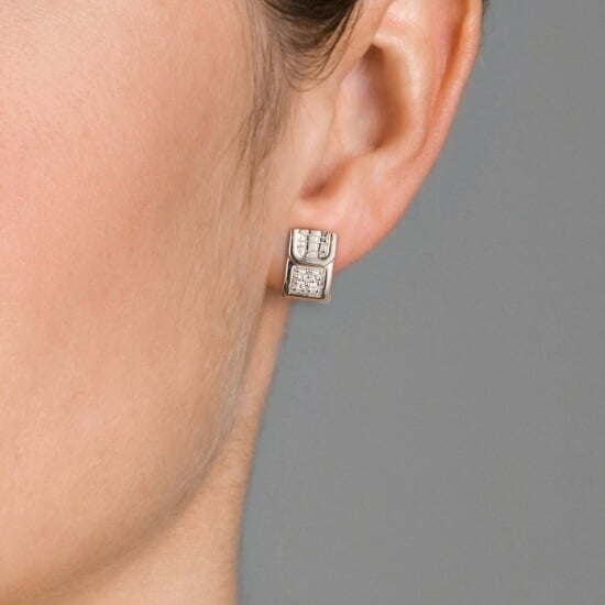 Orphelia Dames 925 Sterling Zilveren Stud Oorbellen - Zilver ZO-5902 - Image 4