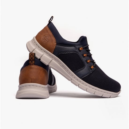B7796-14 Mens Slip-On Trainers Blue