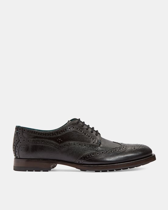 Ted Baker Senape Classic Leather Brogue Derby, Black