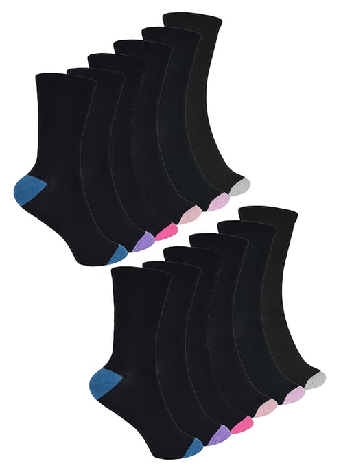 12 par multipack damstrumpor i bambu med låg skärning och dämpning - Förpackning 1 - Image 1