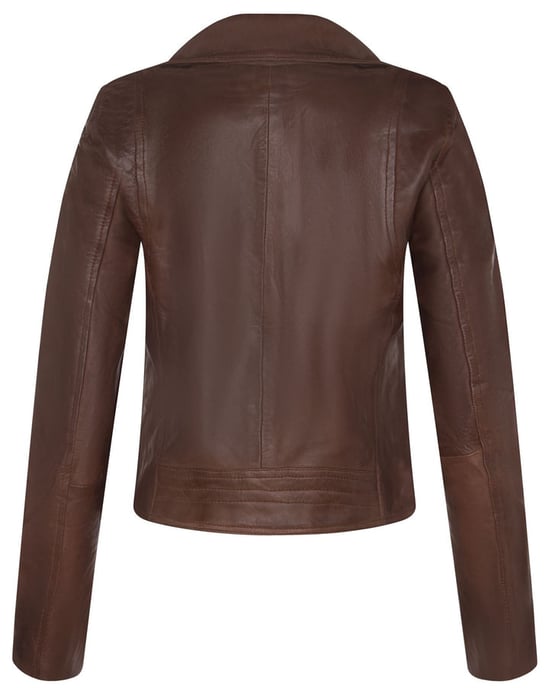 Classic Women's Brando Leather Biker Jacket from Loughton