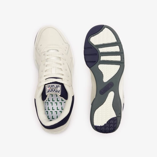 Men's Lacoste Aceline Trainers in Off White - Image 4