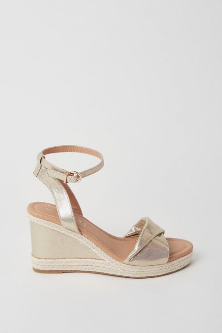 Wide Fit Richie Soft Twist Rope Detail Wedges - Image 2
