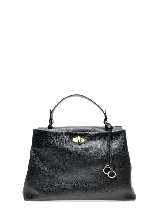 Luisa Vannini SS22 LV 1782T Black Leather Bag - Image 1