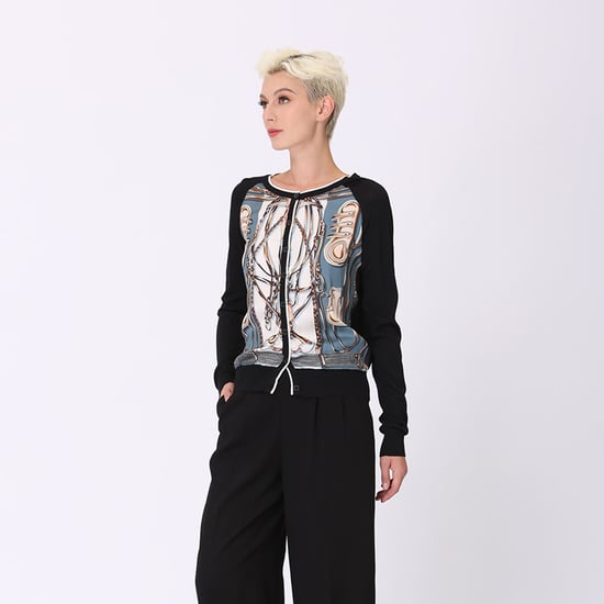 Cardigan med tryck framtill - Image 2