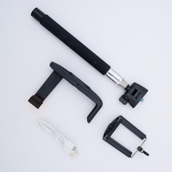 Aquarius Bluetooth Built-In Remote Camera Controls Expandable Selfie Stick