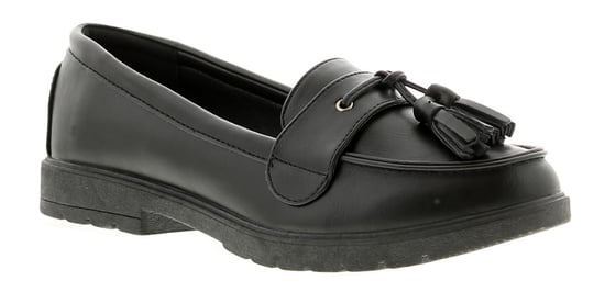 Platino Womens Flat Shoes Kennedy Slip On black