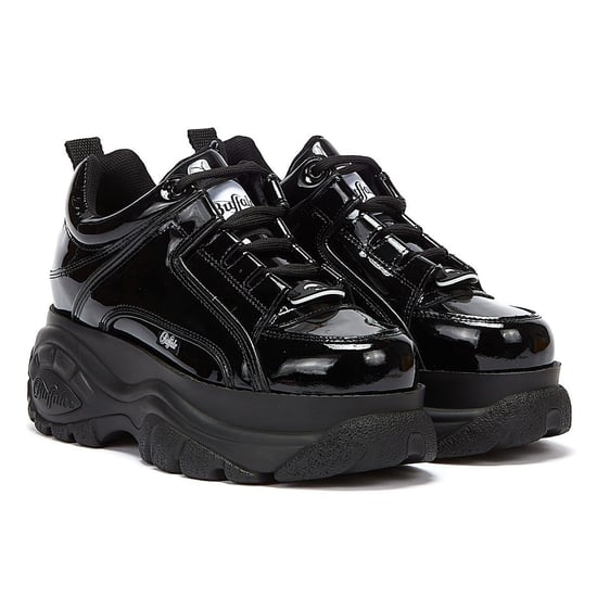 Buffalo London 2.0 Patent Vrouw Zwarte Trainers - Image 1