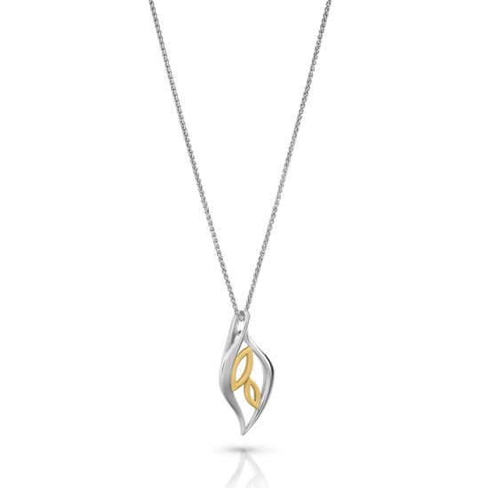 Orphelia 'Charlotte' Dames 925 Sterling Zilveren Ketting met Hanger - Zilver/Goud ZH-7523 - Image 3