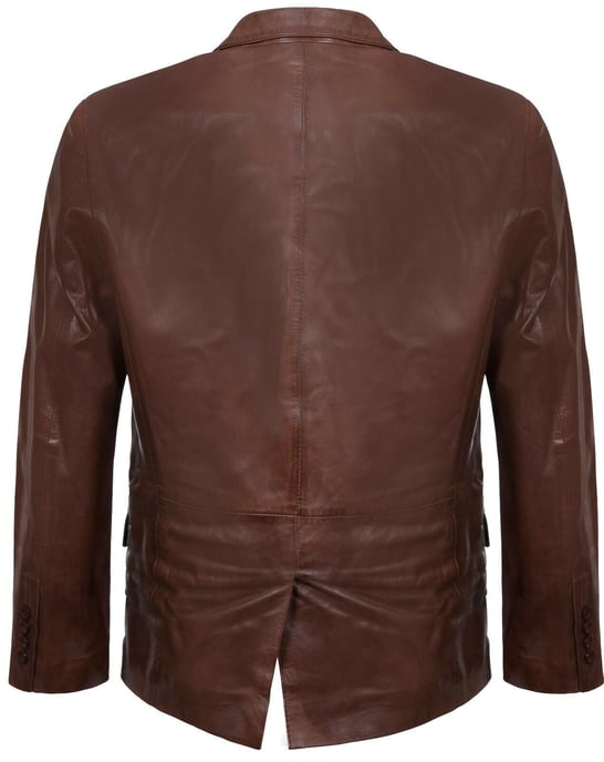 Jacket Leather blazer Soft Italian tailored coat