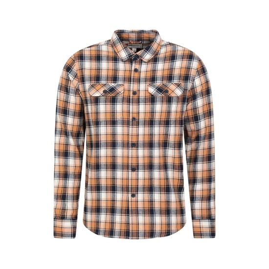 Mountain Warehouse Mens Trace Flannel Long-Sleeved Shirt (Mustard)