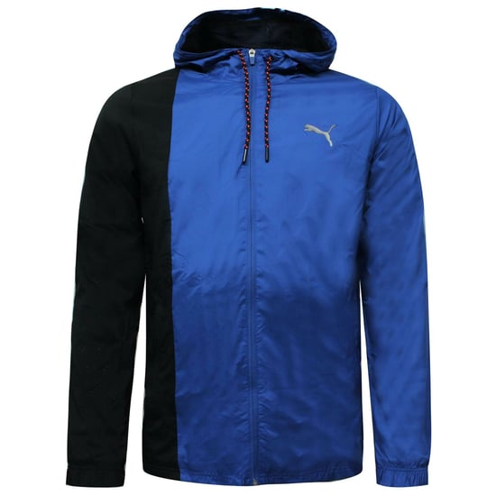 Puma Mens Collective Woven Jacket Hooded Windbreaker Blue Black 518384 02