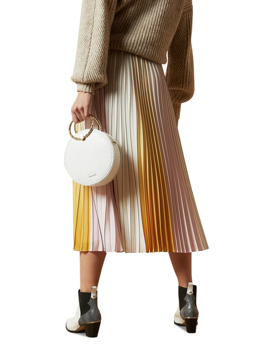 Ted Baker Noviia Ombré Pleated Skirt, Yellow