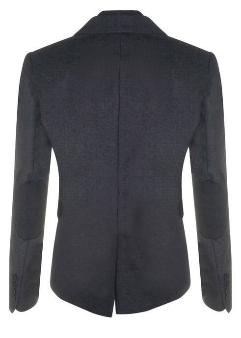 Womens Tweed visgraat zwarte wol jaren 1920 blazer - Image 3