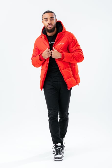 Hype Red Luxe Short Line Men's Padded Jacket
