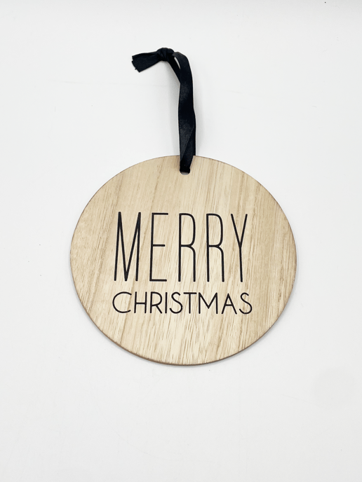 4 Pack Wooden Christmas Tree Ornaments - Image 4