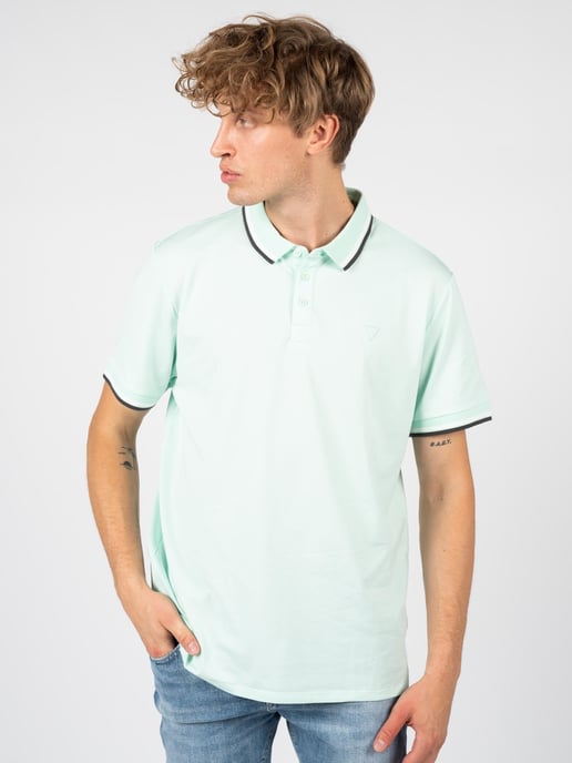 Guess Polo Shirt Men's Turquoise
