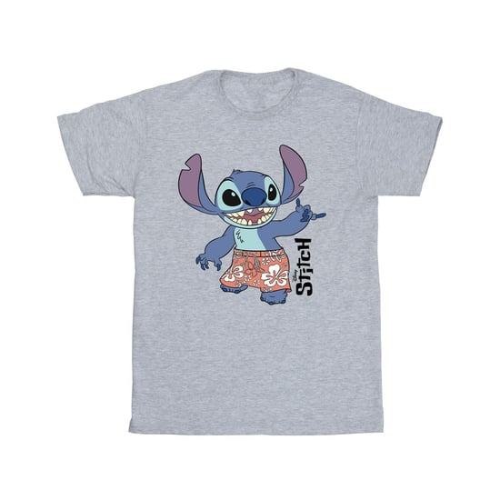 Disney Meisjes Lilo & Stitch Bermuda Shorts Katoen T-Shirt (Sportgrijs) - Image 1
