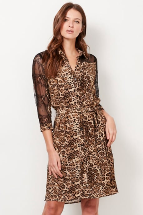 Leopard & Lace Shirt Dress