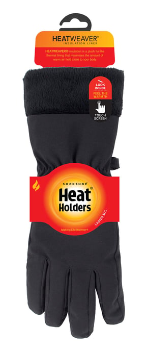 Heat Holders Womens Kenai Soft Shell Waterproof Wind Resistant Gloves - Image 2