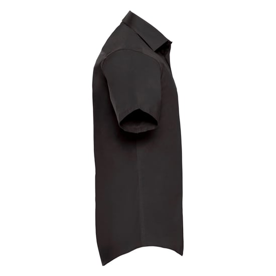 Russell Collection Heren Stretch Overhemd Met Korte Mouwen (Zwart) - Image 3