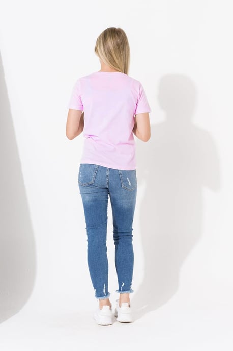 Pink Script Kids Crewneck Tee