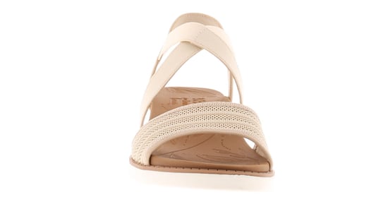 Skechers Womens Wedge Sandals Arch Fit Beach Kiss Elasticated natural