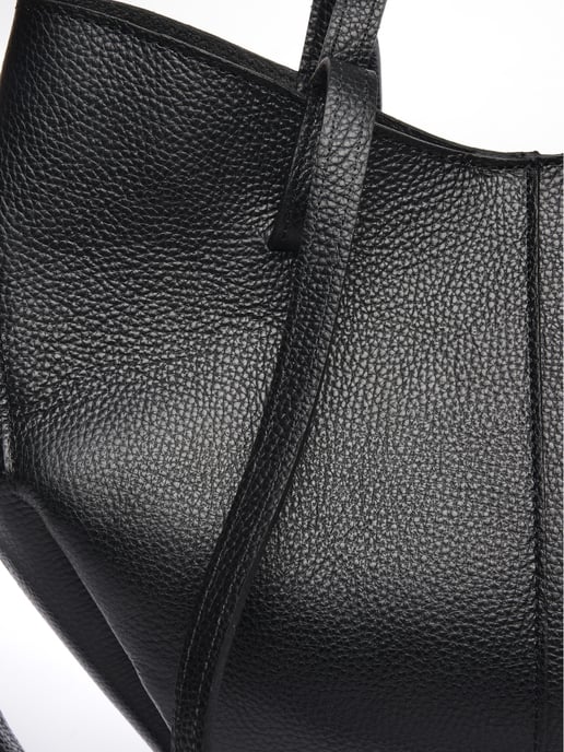 Luisa Vannini Black Leather Bag