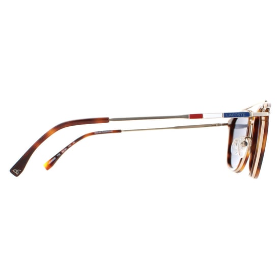 Lacoste Round Mens Gold Havana Blue L608SND
