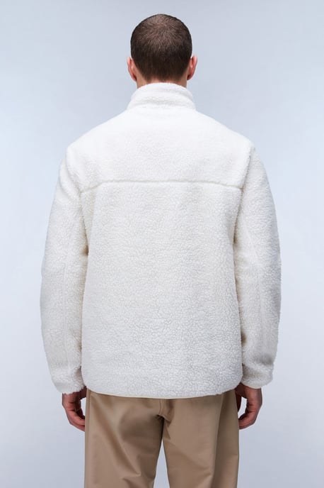 Tynik Sherpa Full Zip Fleece White Heron - Image 4