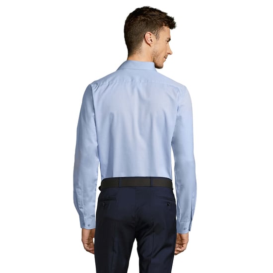 SOLS Mens Brody Herringbone Shirt (Sky Blue) - Image 2