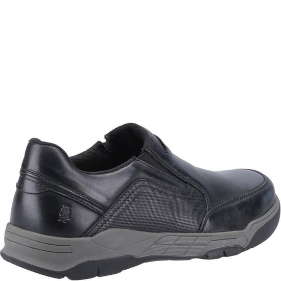 Hush Puppies Mens Fletcher Leather Shoes (Black) - Image 2